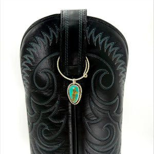 Boot Charm - Violet and Stone