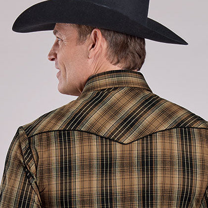 Men's Embroidered Plaid Snap Shirt - Roper