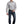 Men's Cream & Grey Stripe L/S Snap Shirt - Roper