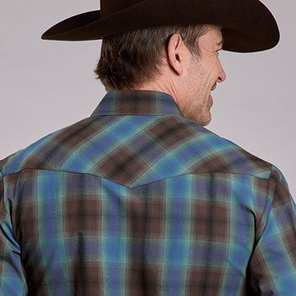 Men's Woven Plaid Snap Shirt - Roper