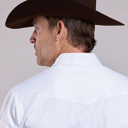 Men's Tone-on-Tone Stripe Snap Shirt - Roper