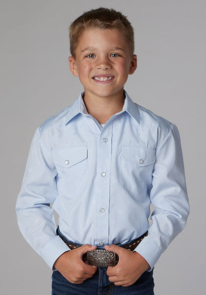 Boy's Long Sleeve Western Style Shirt - Roper