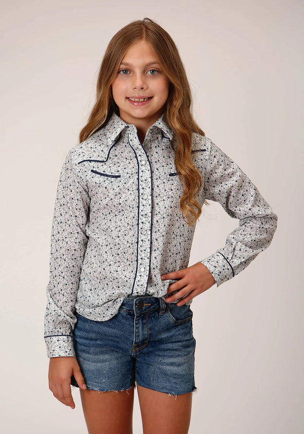 Girl's Retro Floral Shirt - Roper