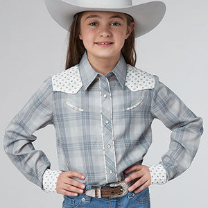 GIRLS L/S PLAID SHIRT - Roper