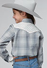 GIRLS L/S PLAID SHIRT - Roper