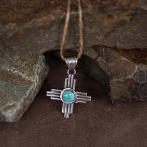 Navajo Zia Sun Pendant - Matt 925 Inc.