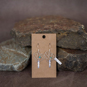 Navajo Heart Dream Catcher Earrings - Matt 925 Inc.