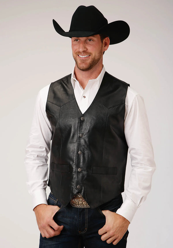 Men's  Western Lamb Vest - Roper