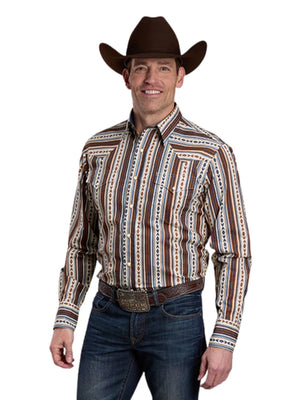 Men's Aztec Stripe L/S Snap Shirt - Roper