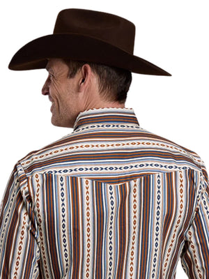 Men's Aztec Stripe L/S Snap Shirt - Roper