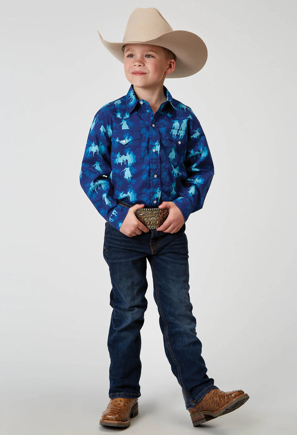 Boy's Western Hawaiian Shirt - Roper