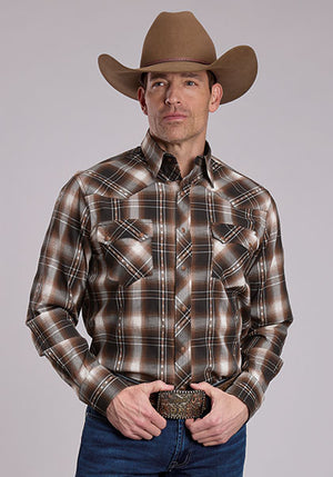 Men's Triple Diamond Plaid L/S Shirt - Roper