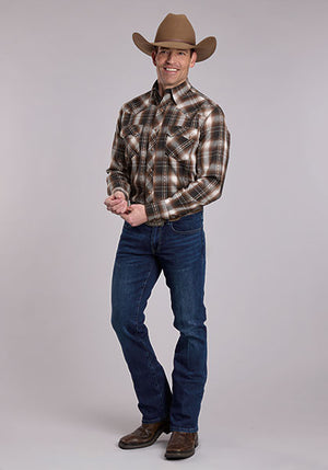 Men's Triple Diamond Plaid L/S Shirt - Roper