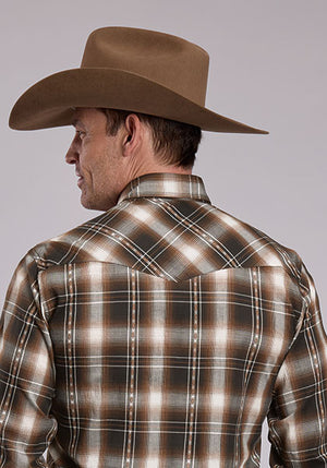 Men's Triple Diamond Plaid L/S Shirt - Roper