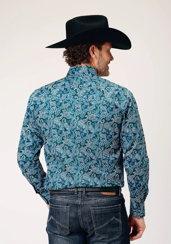 Mens L/S Snap Canyon Paisley - Roper