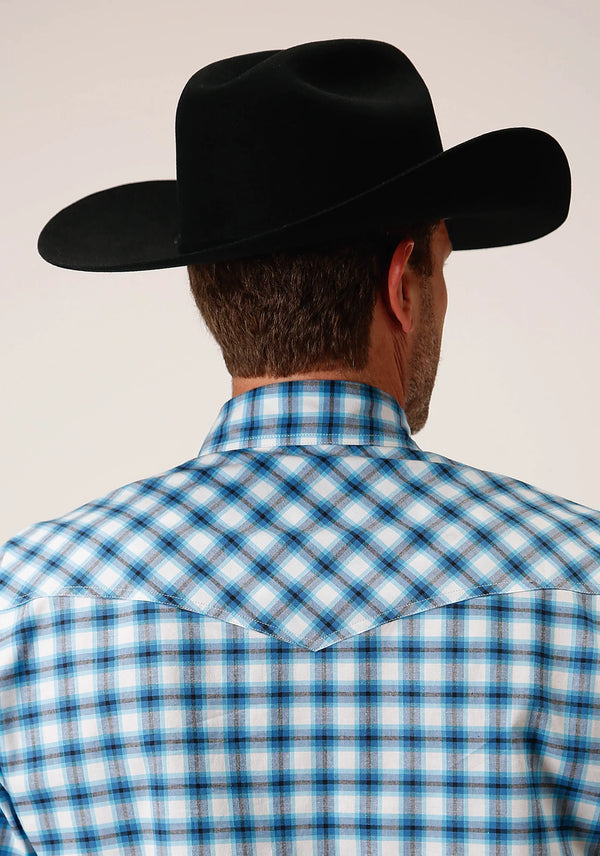 Men's Long Sleeve Stretch Check Shirt - Roper