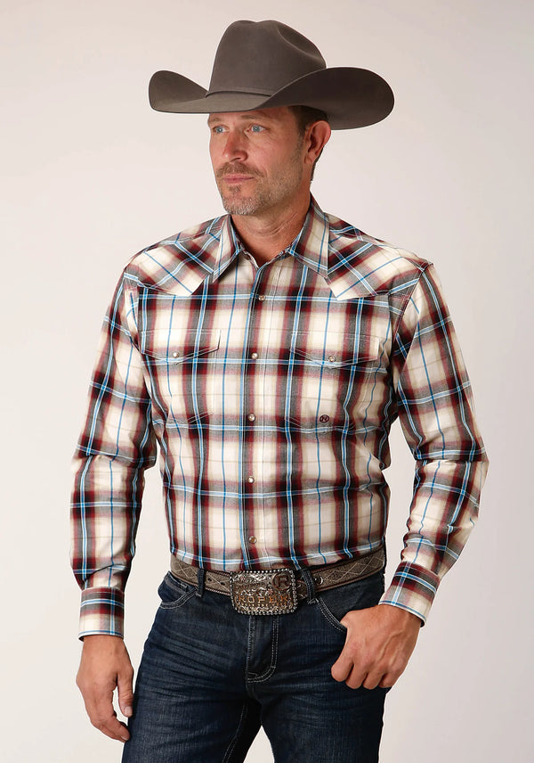 Mens L/S Snap Plaid Shirt - Roper