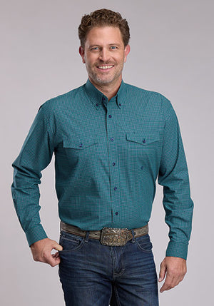 Men's L/S Stretch Check Shirt - Roper