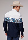 MENS L/S AZTEC BORDER SHIRT - ROPER