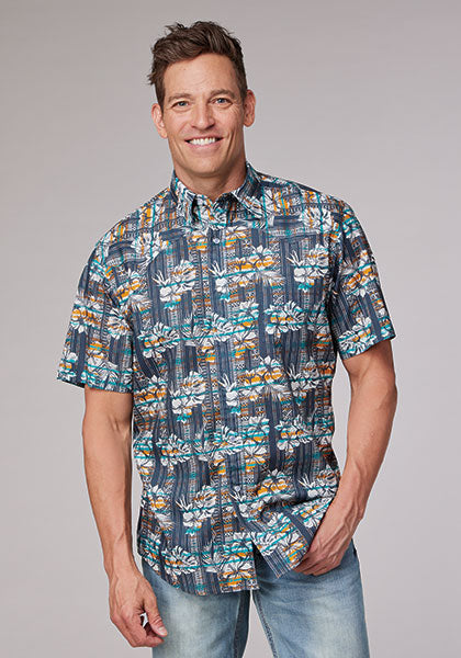 MENS S/S TROPICAL PRINT - ROPER