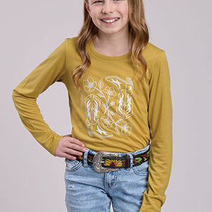 Girl's Boot Print Tee - Roper