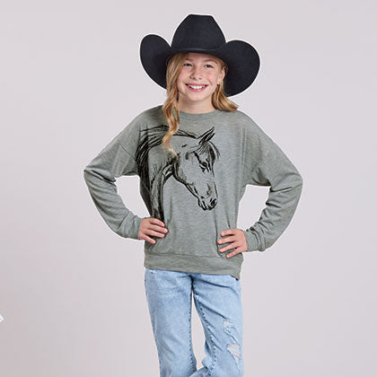 Girl's Horse Tee - Roper