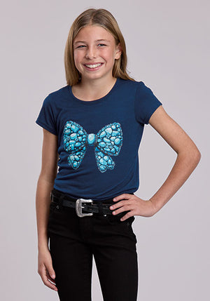Girl's S/S Knit Embroidery Jersey S's - Roper
