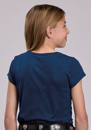 Girl's S/S Knit Embroidery Jersey S's - Roper