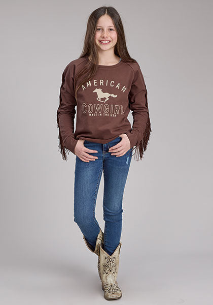 Girl's Raglan Fleece Sweatshirt - Roper