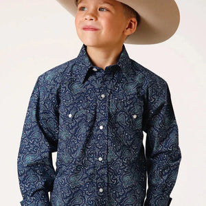 Vintage Paisley Print Shirt- Roper