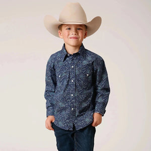 Vintage Paisley Print Shirt- Roper