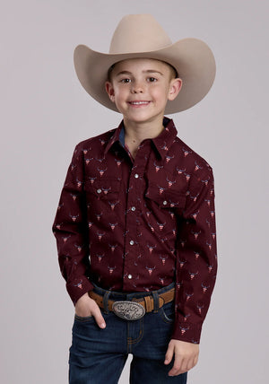 Boy's Skull Print Shirt - Roper