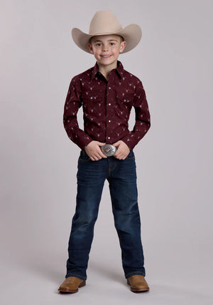 Boy's Skull Print Shirt - Roper