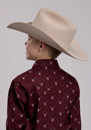 Boy's Skull Print Shirt - Roper