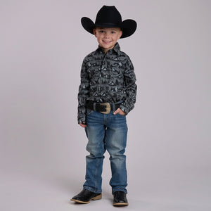 Boy's Mountain Scenic Print Shirt - Roper