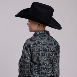 Boy's Mountain Scenic Print Shirt - Roper
