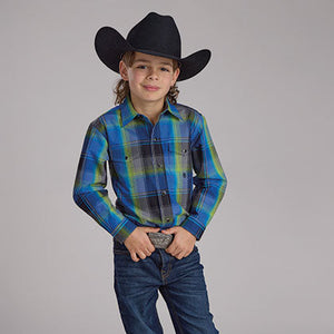 Boy's Amarillo Plaid Snap Shirt - Roper