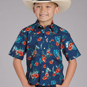 Boy's Hawaiian Print Shirt - Roper