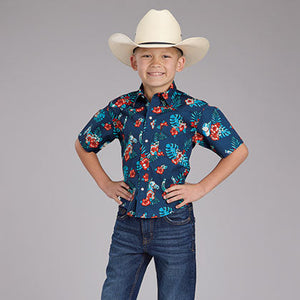 Boy's Hawaiian Print Shirt - Roper