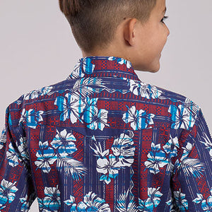 Boy's Tropical Aztec Print Shirt - Roper