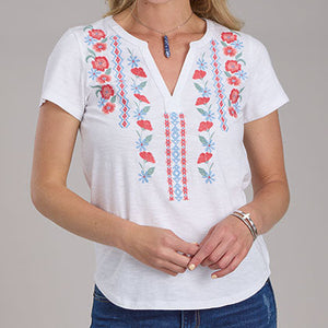 Women's Applique Cotton Tee - Roper