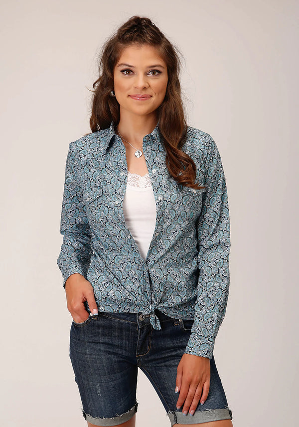 Women's Long Sleeve Peacock Paisley - Roper