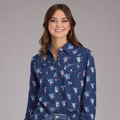 Women's Skull Western Shirt - Roper