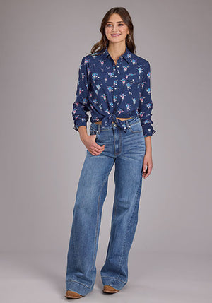 Women's Skull Western Shirt - Roper