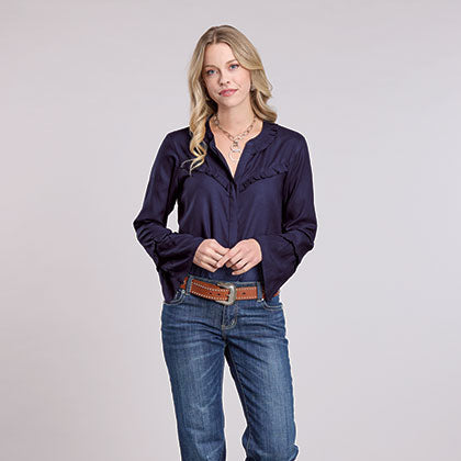 Women's Ruffle Trim Shirt - Roper