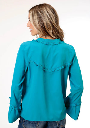 Women's L/S Turquoise Peasant - Roper