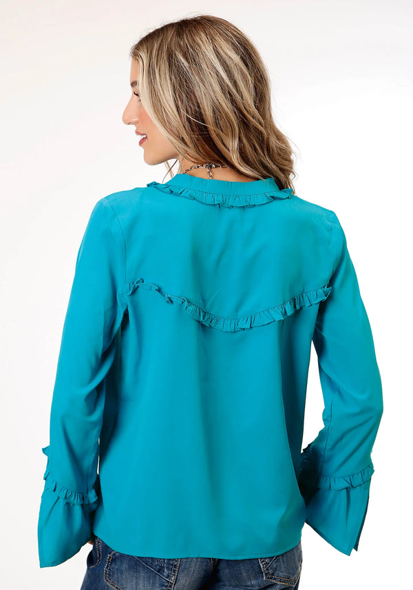 Women's L/S Turquoise Peasant - Roper