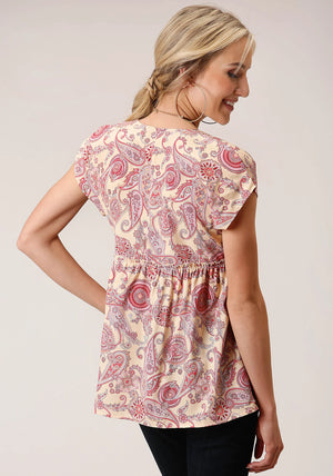 Women's Spring Paisley Crepe Top - Roper