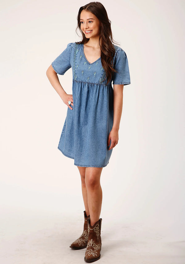 Medium Blue Denim Dress - Roper