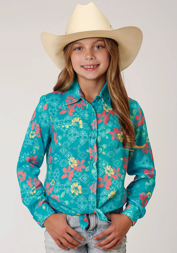 Girls Tropical Aztec Shirt - Roper